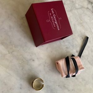 Les Georgettes Adjustable Gold & Changeable colors Ruban Ring 8mm